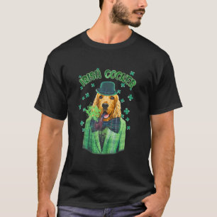 Camiseta Cocker Dog Shamrock Clover