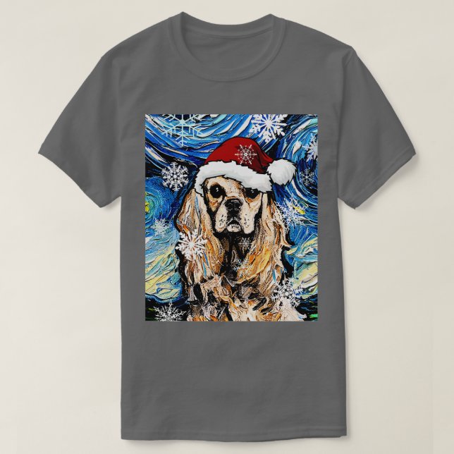 Camiseta Cocker español Santa (Diseño del anverso)