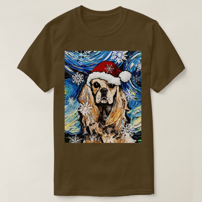 Camiseta Cocker español Santa (Diseño del anverso)