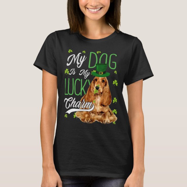 Camiseta Cocker Inglés Perro Español Mi Perro Es Mi Afortun (Anverso)