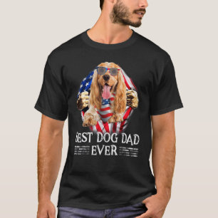 Camiseta Cocker Inglés Spaniel Dad Bandera Estadounidense 4