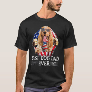 Camiseta Cocker Inglés Spaniel Dad Bandera Estadounidense 4
