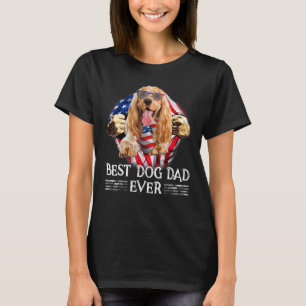 Camiseta Cocker Inglés Spaniel Dad Bandera Estadounidense 4