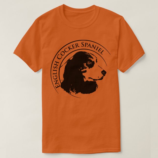 Camiseta Cocker inglés Spaniel Dog Digital Art 4 (Diseño del anverso)