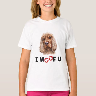 Camiseta Cocker inglés Spaniel Dog I Woof You