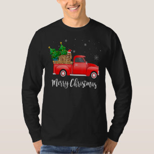 Camiseta Cocker inglés Spaniel Dog Riding Red Truck Christ