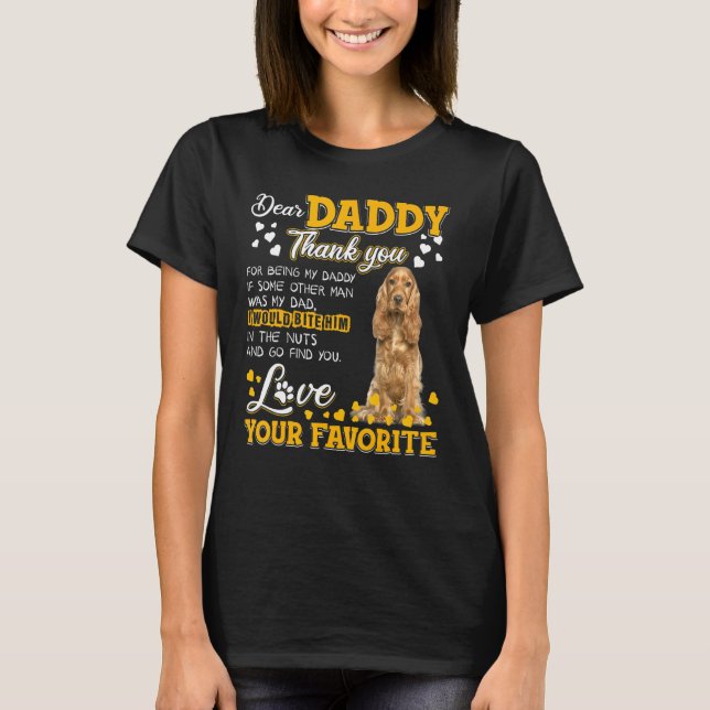 Camiseta Cocker Inglés Spaniel Querido Papi Gracias Por Ser (Anverso)