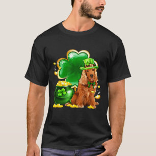 Camiseta Cocker inglés Spaniel Shamrock Irish Saint Pat