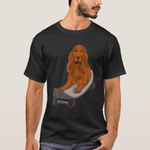 Camiseta Cocker inglés Spaniel Skateboarding Dog Avers Fu
