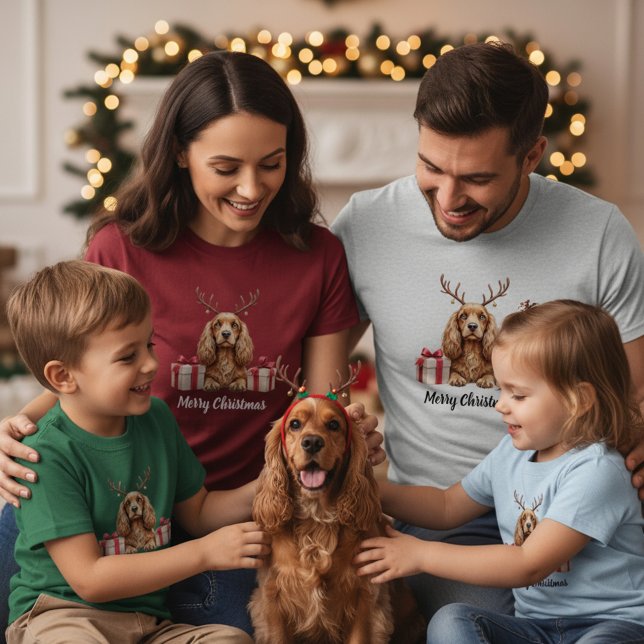 Camiseta Cocker Reindeer (Subido por el creador)