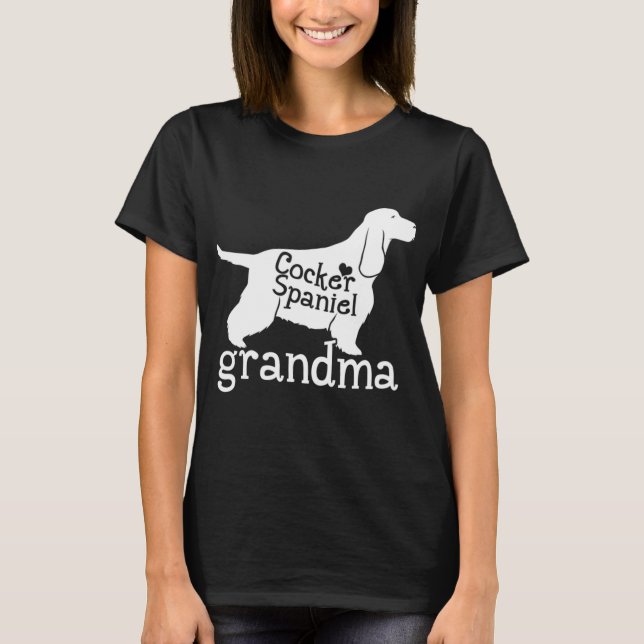 Camiseta Cocker Spaniel Abuela Regalos Cuadros Abuela Perro (Anverso)