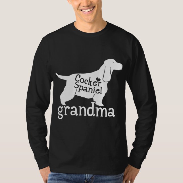 Camiseta Cocker Spaniel Abuela Regalos Cuadros Abuela Perro (Anverso)