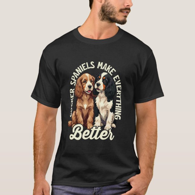 Camiseta Cocker Spaniel Cocker Spaniel inglés Amantes de lo (Anverso)