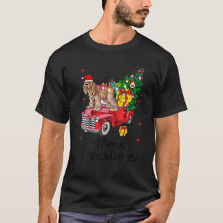Camiseta Cocker Spaniel conduce a Navidades de Camión Rojo