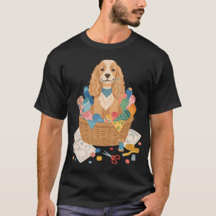 Camiseta Cocker Spaniel Costura Artesano Tela Arte Quiltin