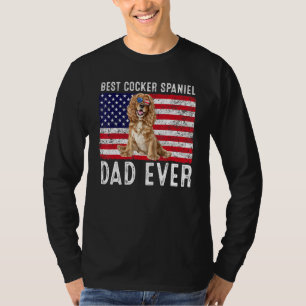Camiseta Cocker Spaniel Dad Eeuu American Flag Cocker Spani