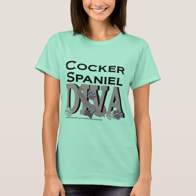 Camiseta Cocker Spaniel DIVA (Anverso)