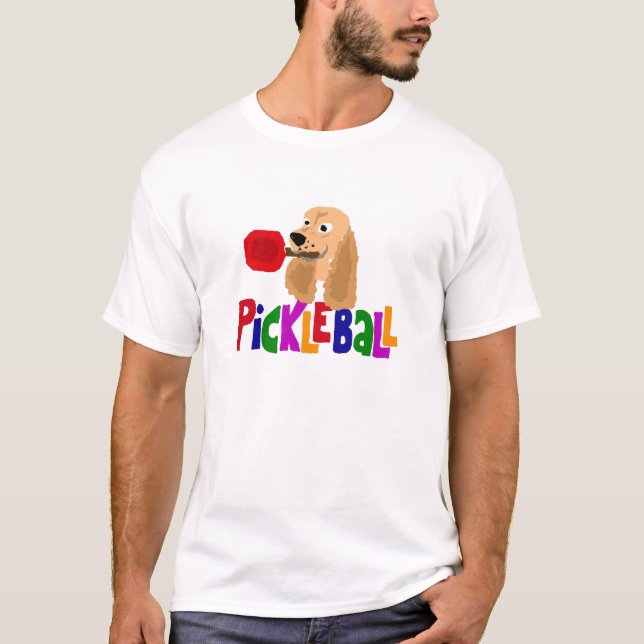 Camiseta Cocker spaniel divertido con la paleta de (Anverso)
