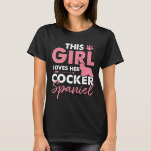 Camiseta Cocker Spaniel Dog - Chica ama a su Cocker Spaniel