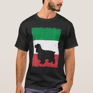 Camiseta Cocker Spaniel Dog Italia Bandera Madre italiana