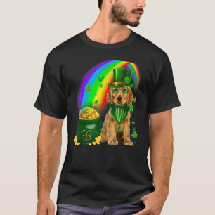 Camiseta Cocker Spaniel Dog Leprechauns Coins Shamrock Patr