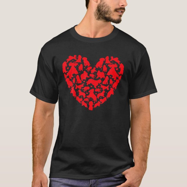Camiseta Cocker Spaniel Dog Lover Heart Cocker Spaniel Vale (Anverso)
