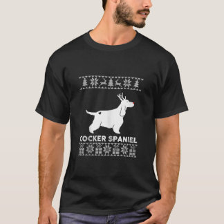 Camiseta Cocker Spaniel Dog Pet Lover Reindeer Ugly Christm