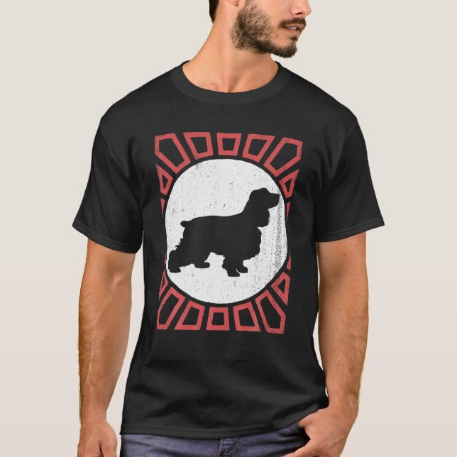 Camiseta Cocker Spaniel Dog Retro Vintage (Anverso)