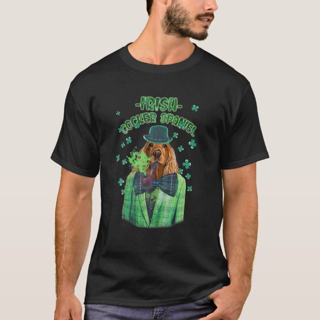 Camiseta Cocker Spaniel Dog Shamrock Clov (Anverso)