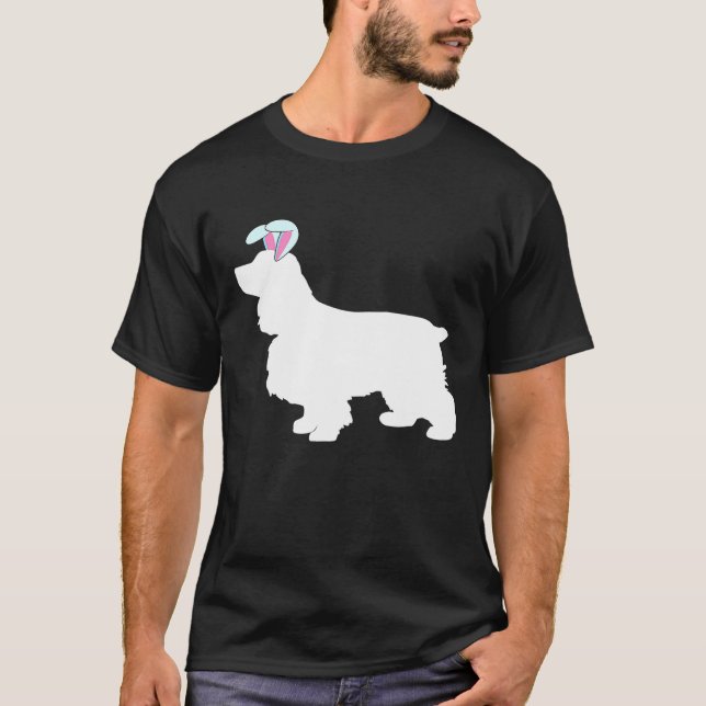 Camiseta Cocker Spaniel Easter Egg Bunny Ear Hunting Boys (Anverso)