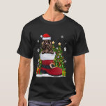 Camiseta Cocker Spaniel en el zapato Santa Hat Ugly Christm<br><div class="desc">Cocker Spaniel en el zapato Santa Hat Navidades feos sudan larga manga</div>