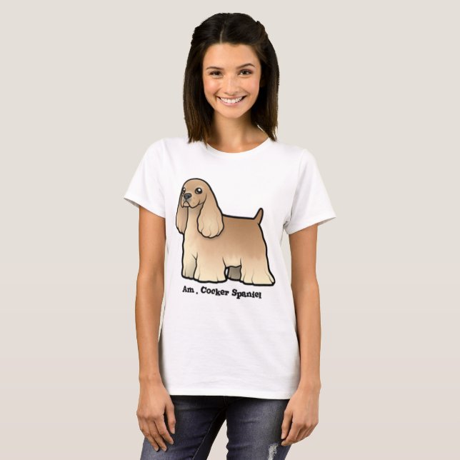 Camiseta cocker spaniel estadounidense (Anverso completo)