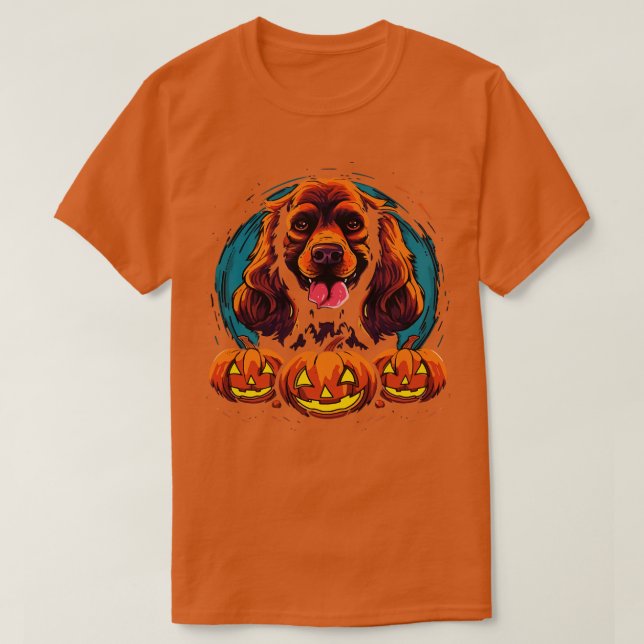 Camiseta Cocker Spaniel Halloween (Diseño del anverso)