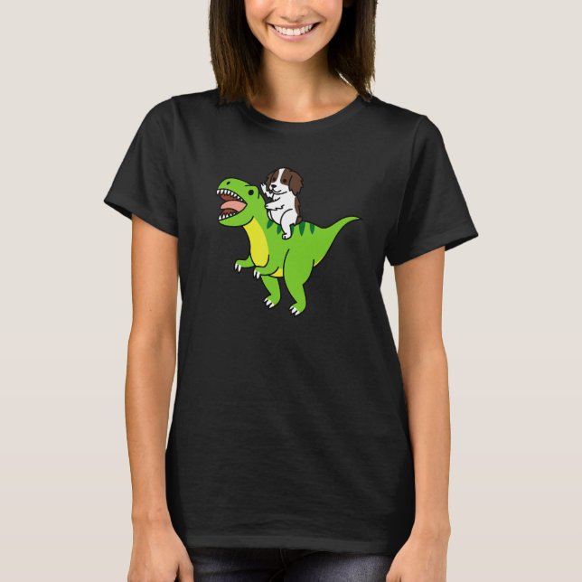 Camiseta Cocker Spaniel Inglés de Springer montando perro d (Anverso)