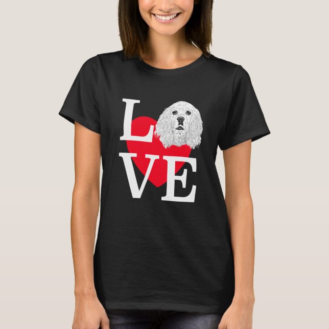 Camiseta Cocker Spaniel Love Cute heart Cocker Spaniel (Anverso)