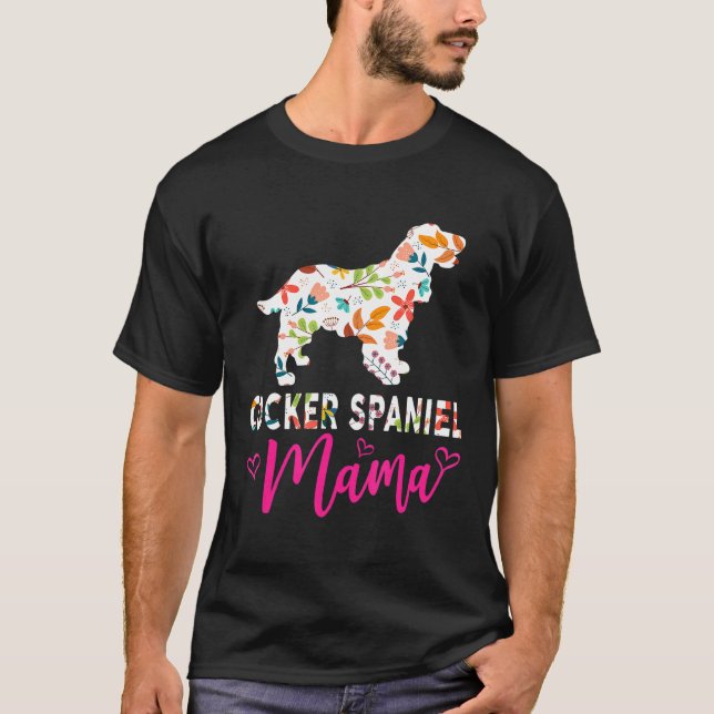 Camiseta Cocker Spaniel Mama Cute Dog (Anverso)