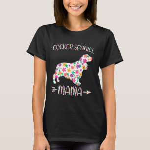 Camiseta Cocker Spaniel Mama Floral Dog Mom Día de la Madre