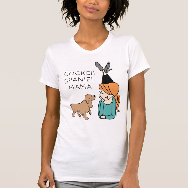 Camiseta Cocker Spaniel Mama T-Shirt personalizado (Anverso)