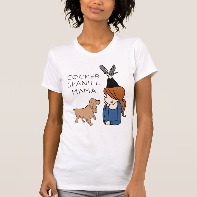 Camiseta Cocker Spaniel Mama T-Shirt personalizado (Anverso)