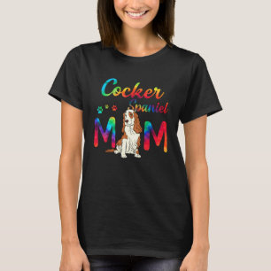 Camiseta Cocker Spaniel Mamá Tie Dye Perro Mamá Día de las