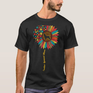 Camiseta Cocker Spaniel Mom Sunflower Vintage Colorful Dog