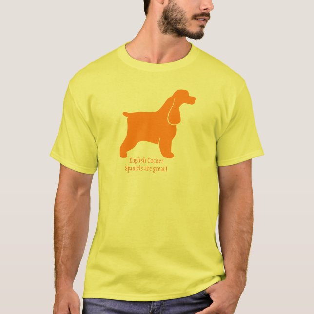 Camiseta Cocker spaniel naranja (Anverso)