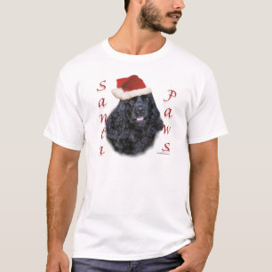 Camiseta Cocker Spaniel (negro) Santa Paws