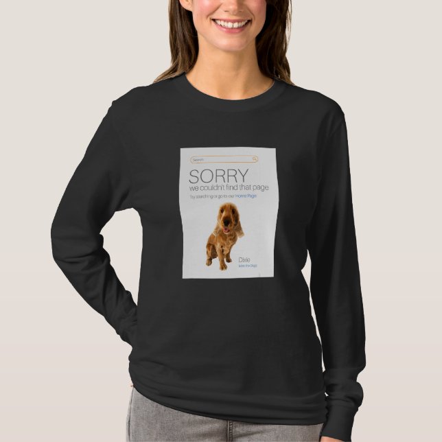 Camiseta Cocker Spaniel Online Shop Ecommerce Vendedor 404  (Anverso)