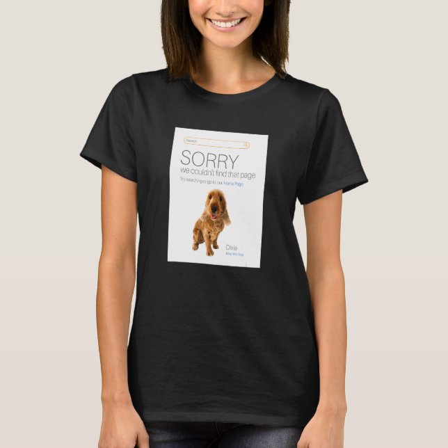 Camiseta Cocker Spaniel Online Shop Ecommerce Vendedor 404  (Anverso)