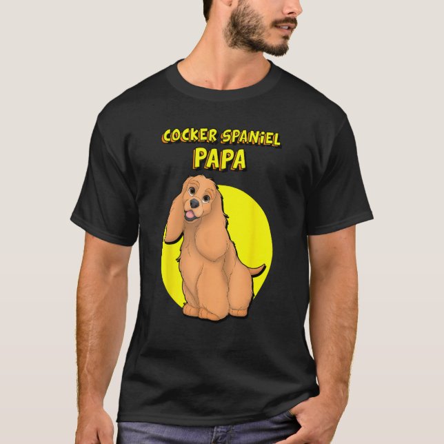 Camiseta Cocker Spaniel Papa Red Cocker Spaniel Dog Father (Anverso)