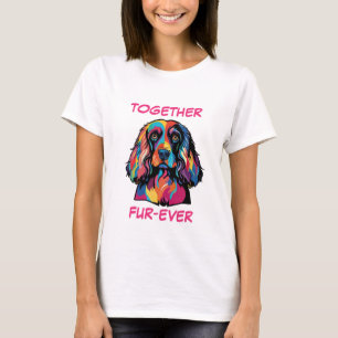 Camiseta Cocker Spaniel Pastel Colorful Abstract Dog Art