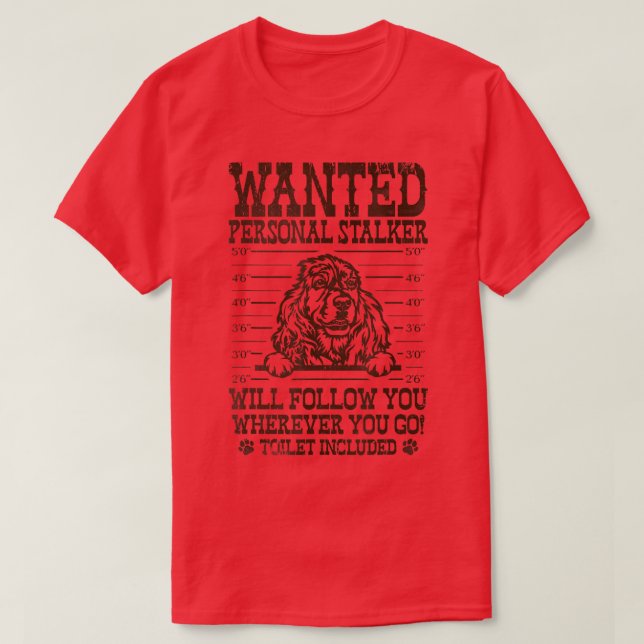 Camiseta Cocker Spaniel Perro Stalker Personal  (Diseño del anverso)