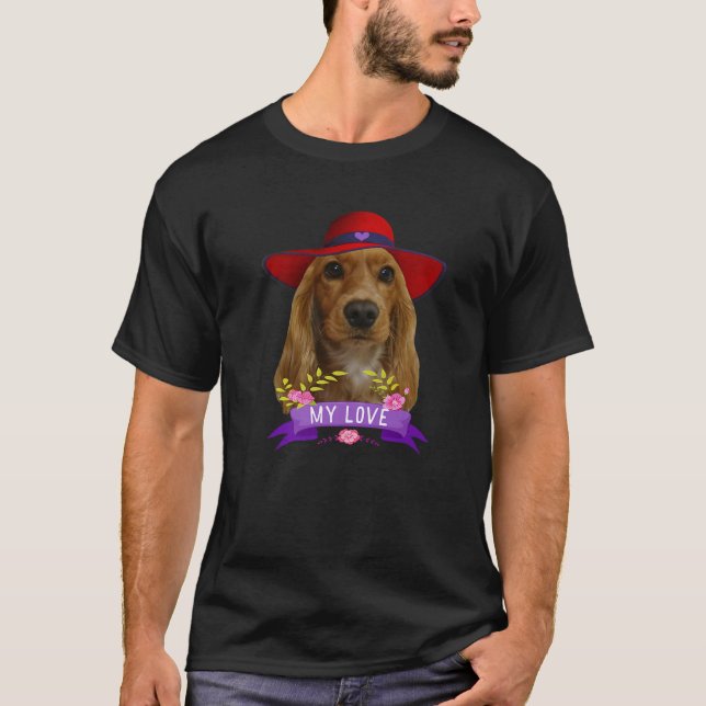 Camiseta Cocker Spaniel Pop Art Love Cocker Spaniels Dad Mo (Anverso)