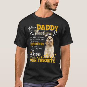 Camiseta Cocker Spaniel Querido Papi Gracias Por Ser Mi Dir